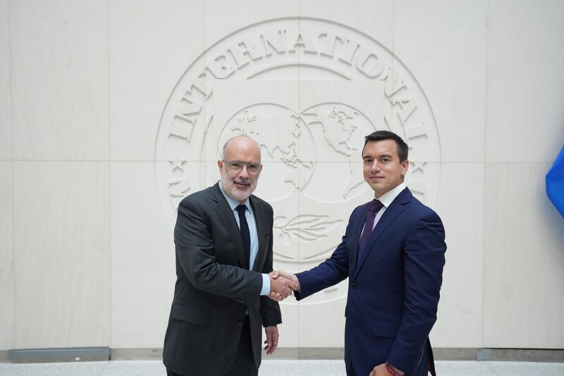 Daniel Noboa en el FMI Daniel Noboa en el FMI