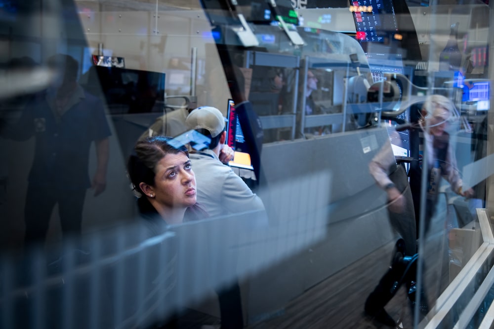 Traders work on the floor of the American Stock Exchange (AMEX) at the New York Stock Exchange (NYSE) in New York, US, on Thursday, April 10, 2025. Risk appetites vanished on Wall Street after the biggest burst of buying in years, with stocks falling even after subdued inflation data extended a bounce in Treasuries. Photographer: Michael Nagle/Bloomberg Traders work on the floor of the American Stock Exchange (AMEX) at the New York Stock Exchange (NYSE) in New York, US, on Thursday, April 10, 2025. Risk appetites vanished on Wall Street after the biggest burst of buying in years, with stocks falling even after subdued inflation data extended a bounce in Treasuries. Photographer: Michael Nagle/Bloomberg