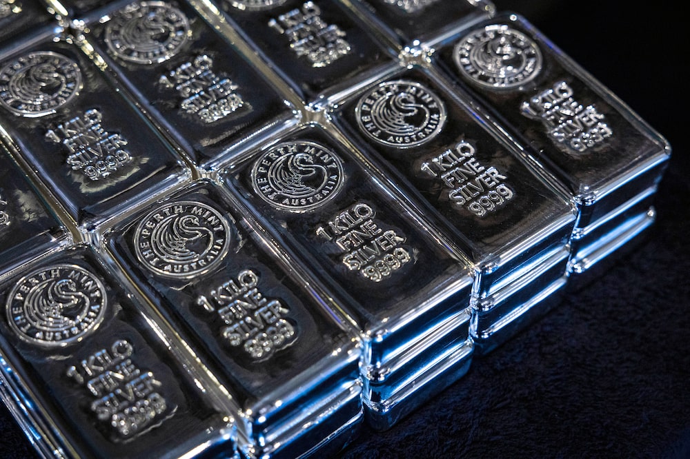 One-kilogram silver bars stacked at the Perth Mint Refinery, operated by Gold Corp., in Perth, Australia, on Thursday, Feb. 5, 2026. The reversal came as the stock market was whipsawed by volatility, Bitcoin tumbled and what had been a steep run-up in gold and silver prices abruptly reversed, all of which drove investors into the safety of US Treasuries. Photographer: Matt Jelonek/Bloomberg One-kilogram silver bars stacked at the Perth Mint Refinery, operated by Gold Corp., in Perth, Australia, on Thursday, Feb. 5, 2026. The reversal came as the stock market was whipsawed by volatility, Bitcoin tumbled and what had been a steep run-up in gold and silver prices abruptly reversed, all of which drove investors into the safety of US Treasuries. Photographer: Matt Jelonek/Bloomberg