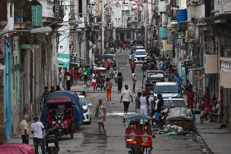 Vista de una calle de La Habana durante un apagón el 16 de marzo de 2026. Vista de una calle de La Habana durante un apagón el 16 de marzo de 2026.