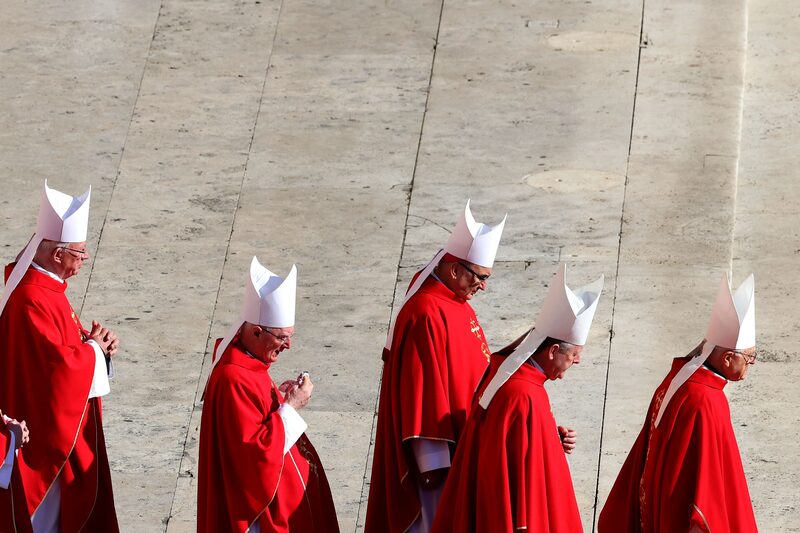 Bishops arrive for the funeral of Pope Francis in St. Peters Square in Vatican City, on Saturday, April 26, 2025. Global leaders paid tribute and sought to associate themselves with the legacy of the late Pope Francis, highlighting his role in key global conflicts at a time of heightened geopolitical tensions. Photographer: Alessia Pierdomenico/Bloomberg Bishops arrive for the funeral of Pope Francis in St. Peters Square in Vatican City, on Saturday, April 26, 2025. Global leaders paid tribute and sought to associate themselves with the legacy of the late Pope Francis, highlighting his role in key global conflicts at a time of heightened geopolitical tensions. Photographer: Alessia Pierdomenico/Bloomberg