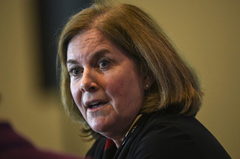 Esther George, presidenta y directora general del Banco de la Reserva Federal de Kansas City, durante la reunión anual de la NABE en Denver, Colorado, EE.UU., el domingo 6 de octubre de 2019. Esther George, presidenta y directora general del Banco de la Reserva Federal de Kansas City, durante la reunión anual de la NABE en Denver, Colorado, EE.UU., el domingo 6 de octubre de 2019.