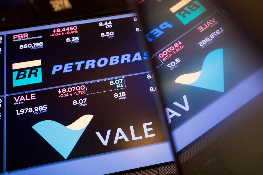 Ações da Petrobras e da Vale Ações da Petrobras e da Vale