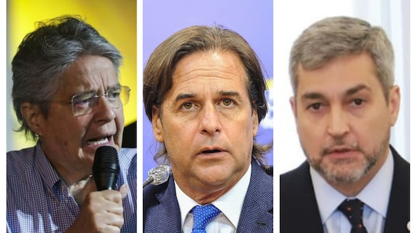 Lacalle Pou, Lasso y Abdo: cómo marchan los bastiones de centro derecha en Sudamérica Lacalle Pou, Lasso y Abdo: cómo marchan los bastiones de centro derecha en Sudamérica