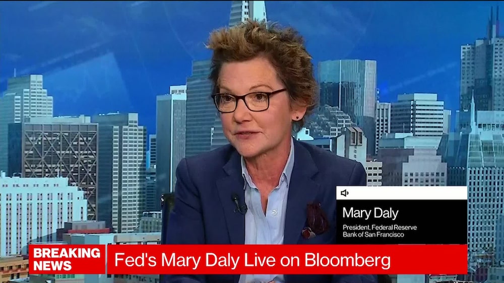 La presidenta del Banco de la Reserva Federal de San Francisco, Mary Daly, afirma que considera oportuno empezar a recortar las tasas. La presidenta del Banco de la Reserva Federal de San Francisco, Mary Daly, afirma que considera oportuno empezar a recortar las tasas.