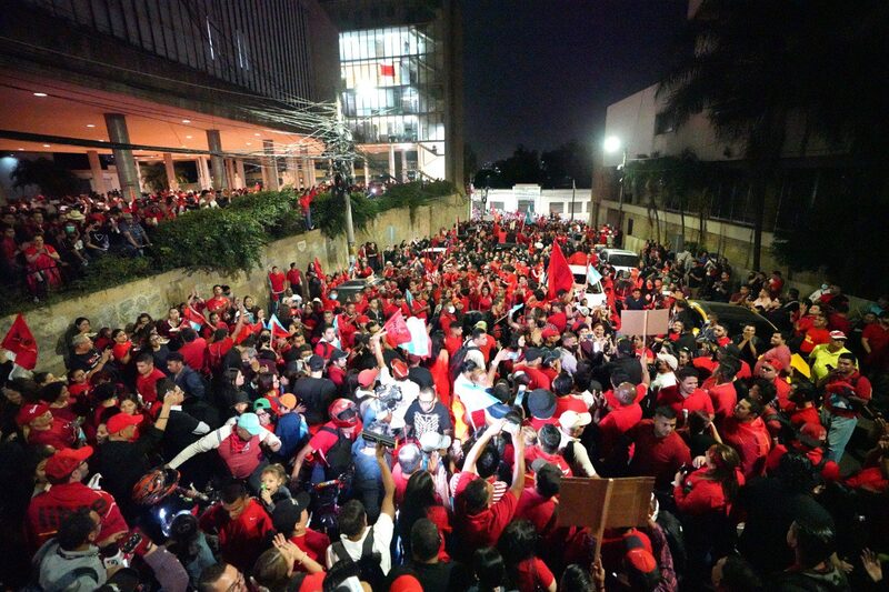 Una marcha del oficialista Partido Libre, el 19 de julio de 2023. Una marcha del oficialista Partido Libre, el 19 de julio de 2023.