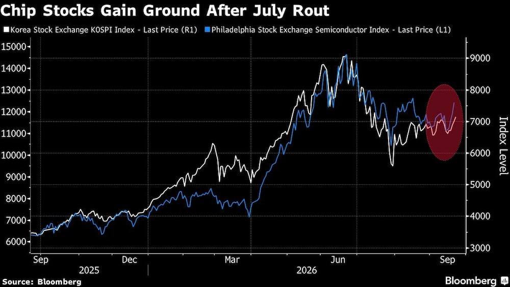 Chip Stocks Gain Ground After July Rout Chip Stocks Gain Ground After July Rout