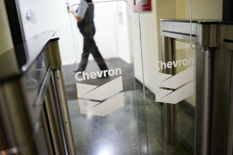 The Chevron Corp. offices in Caracas, Venezuela. The Chevron Corp. offices in Caracas, Venezuela.
