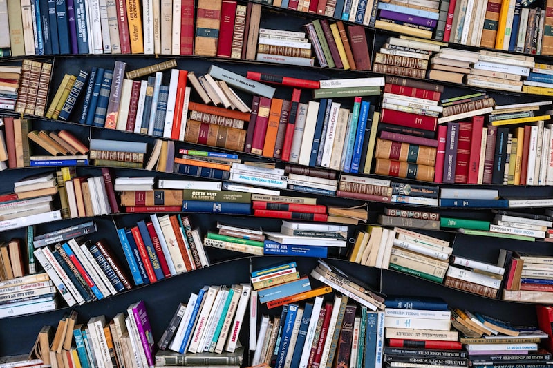 Una amplia colección de libros ocupa los estantes de una librería, con ejemplares de distintos géneros, autores y épocas. Una amplia colección de libros ocupa los estantes de una librería, con ejemplares de distintos géneros, autores y épocas.