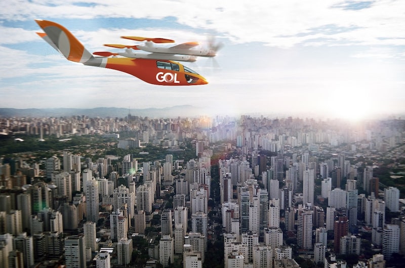 Prototipo del taxi volador comprado por Gol. Crédito: Gol Linhas Aéreas Prototipo del taxi volador comprado por Gol. Crédito: Gol Linhas Aéreas
