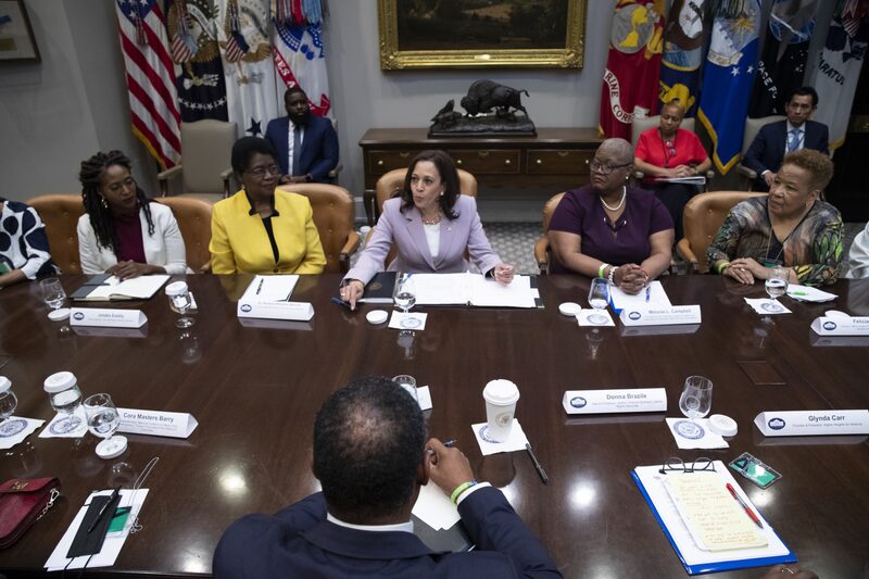 Vice-presidente Kamala Harris se reúne com lideranças negras Vice-presidente Kamala Harris se reúne com lideranças negras