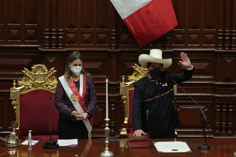 El presidente Peruano Pedro Castillo El presidente Peruano Pedro Castillo
