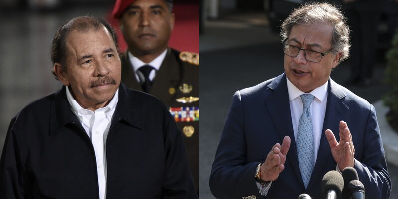 Presidente de Nicaragua, Daniel Ortega, y de Colombia, Gustavo Petro Presidente de Nicaragua, Daniel Ortega, y de Colombia, Gustavo Petro