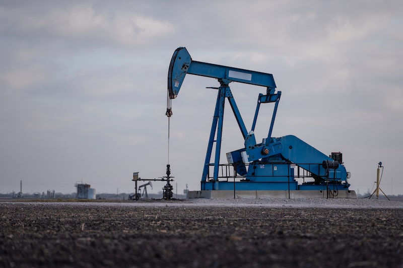 A pumpjack near Driscoll, Texas, US, on Sunday, March 1, 2026. Oil surged by the most in four years, as the US-Israeli war against Iran plunged the global crude market into turmoil, with the effective closure of the Strait of Hormuz. Photographer: Eddie Seal/Bloomberg A pumpjack near Driscoll, Texas, US, on Sunday, March 1, 2026. Oil surged by the most in four years, as the US-Israeli war against Iran plunged the global crude market into turmoil, with the effective closure of the Strait of Hormuz. Photographer: Eddie Seal/Bloomberg