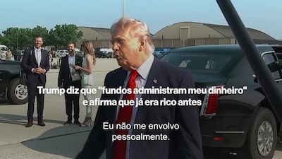 Trump diz que "fundos administram meu dinheiro" e afirma que já era rico antes Trump diz que "fundos administram meu dinheiro" e afirma que já era rico antes