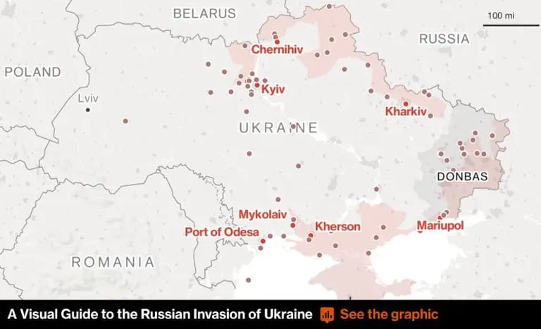 Una guía visual de la invasión rusa de Ucraniadfd