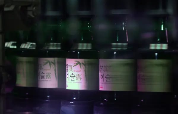 Botellas de soju