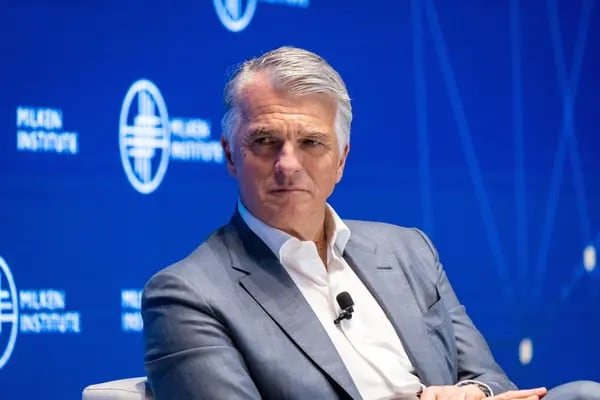 Sergio Ermotti, chief executive officer of UBS Group AG, during the Milken Institute Global Investors' Symposium in Hong Kong, China, on Tuesday, March 26, 2024