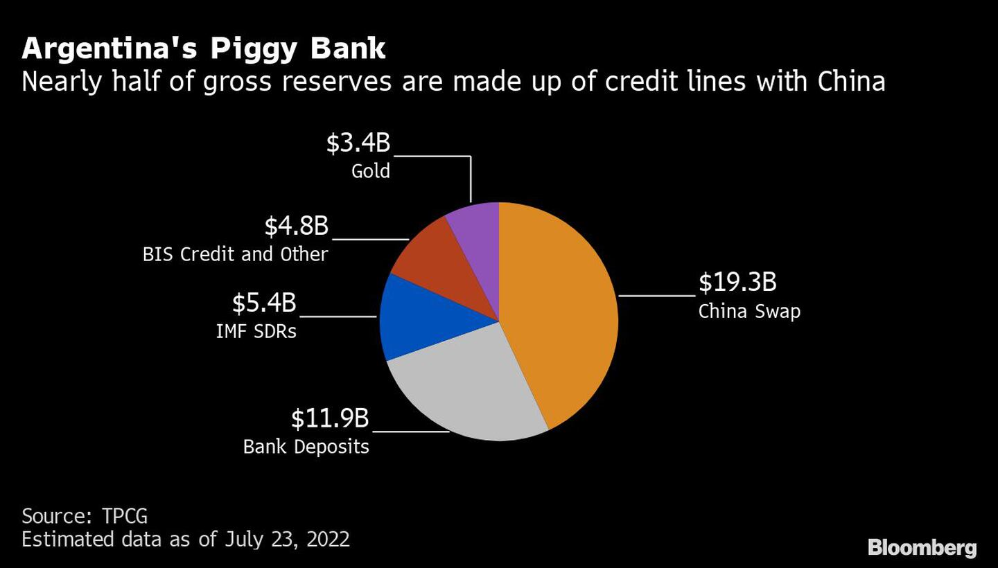 Argentina's Piggy Bank | Nearly half of gross reserves are made up of credit lines with Chinadfd