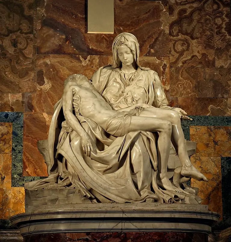 A Piedade, obra de Miguel Ángel que está no Vaticanodfd