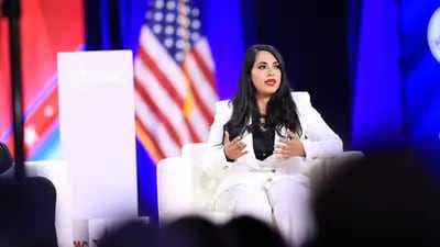 Representative Mayra Flores, a Republican from Texas, speaks during the Conservative Political Action Conference in Dallas, Texas, on Aug. 5.