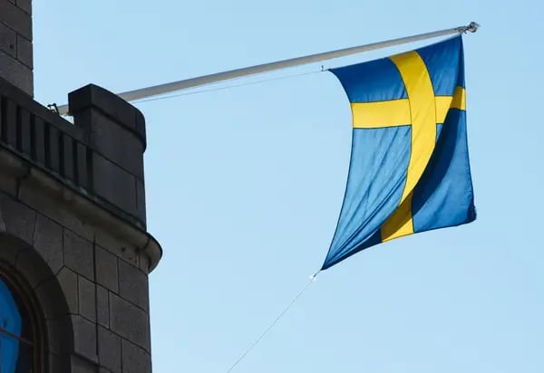 Prédio comercial em Estocolmo: maior fundo de pensão do país tem perdas com crise bancária americana (Mikael Sjoberg/Bloomberg)