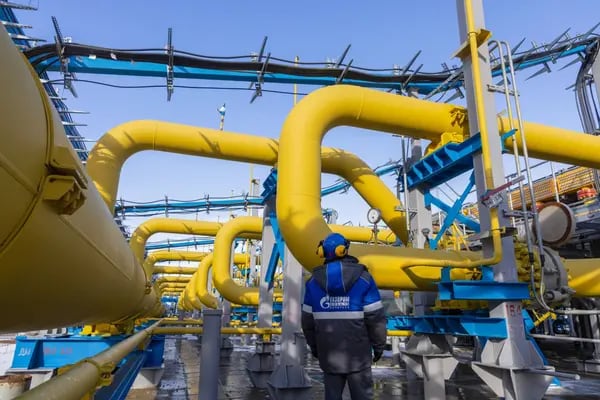 Un gasoducto de la rusa Gazprom.