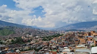 Vista panorámica de la Comuna 13, en Medellín, Colombia.