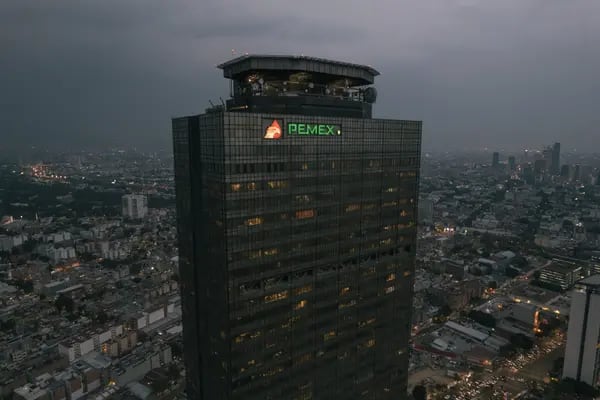 Petroleos Mexicanos (PEMEX) headquarters in Mexico City, Mexico, on Thursday, May 4, 2023. The Mexican government is not currently considering giving state oil company Petroleos Mexicanos a capital injection this year to help pay upcoming debt. Photographer: Luis Antonio Rojas/Bloomberg