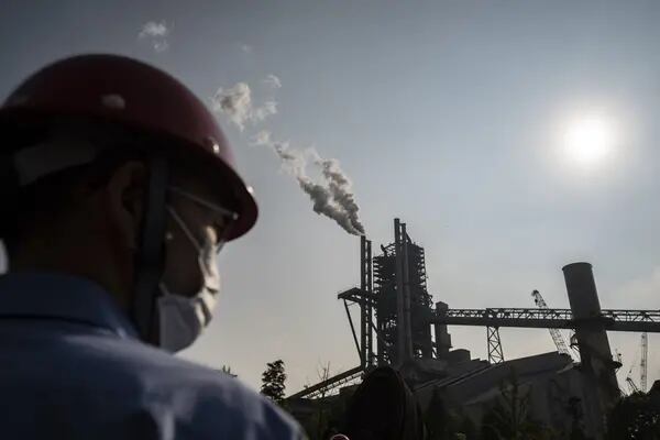 Planta de produção de aço na China