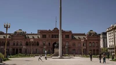 La sede de la Presidencia del Gobierno argentino, frente a la Plaza de Mayo.