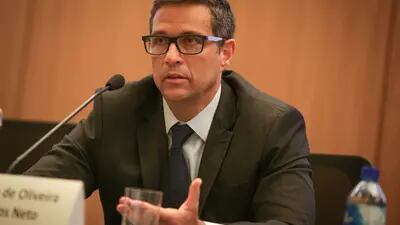 Roberto Campos Neto, durante una conferencia de prensa en Brasilia, Brasil, el jueves 9 de enero de 2020.