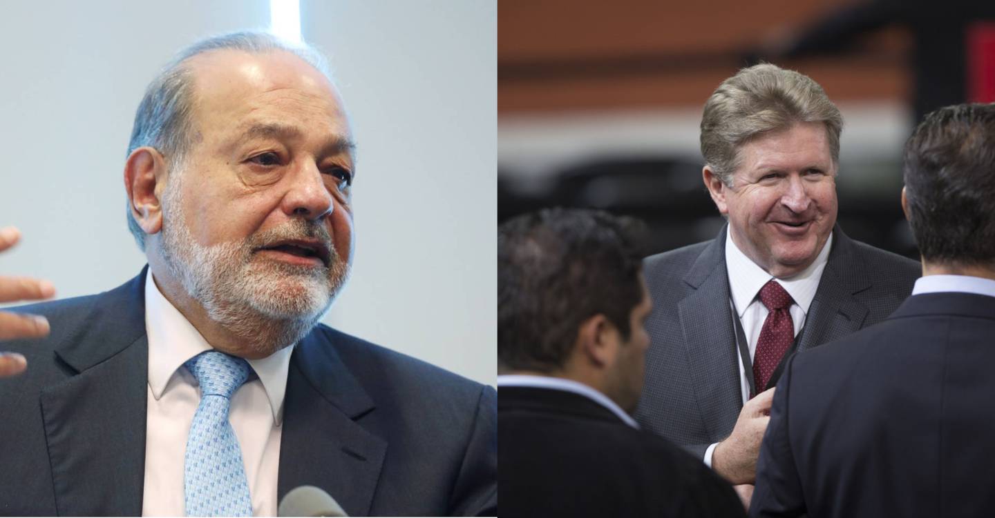 Carlos Slim (left) and Germán Larrea, who occupy first and second place respectively. Source: Bloomberg/Susana Gonzalez.