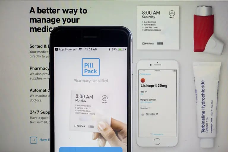 PillPack de Amazon en un móvildfd