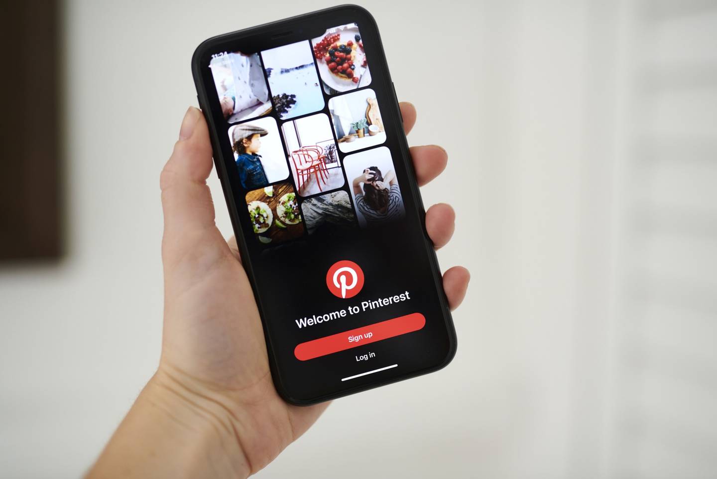 La aplicación de Pinterest en un teléfono inteligente, en Saint Thomas, Islas Vírgenes, EE.UU., el viernes 29 de enero de 2021.