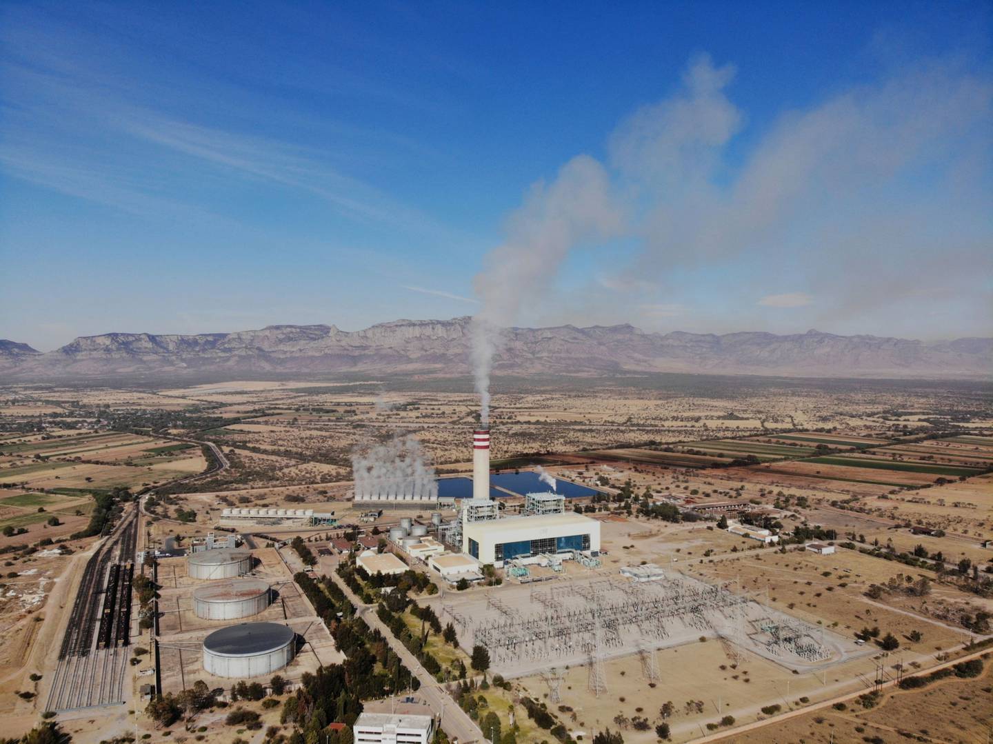 Una planta termoeléctrica de la CFE en el estado de San Luis Potosí.