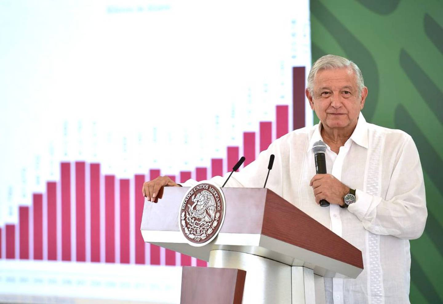 El presidente Andrés Manuel López Obrador durante conferencia matutina desde Los Cabos, Baja California Sur. (Cortesía: Gobierno de México)