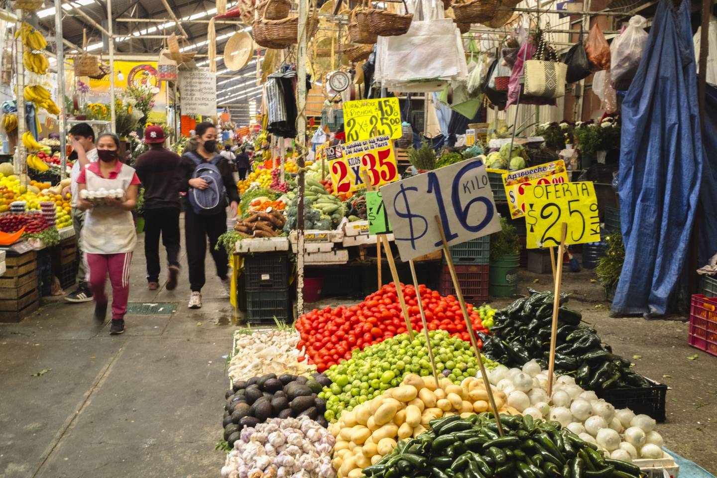 Imagen de un mercado en México