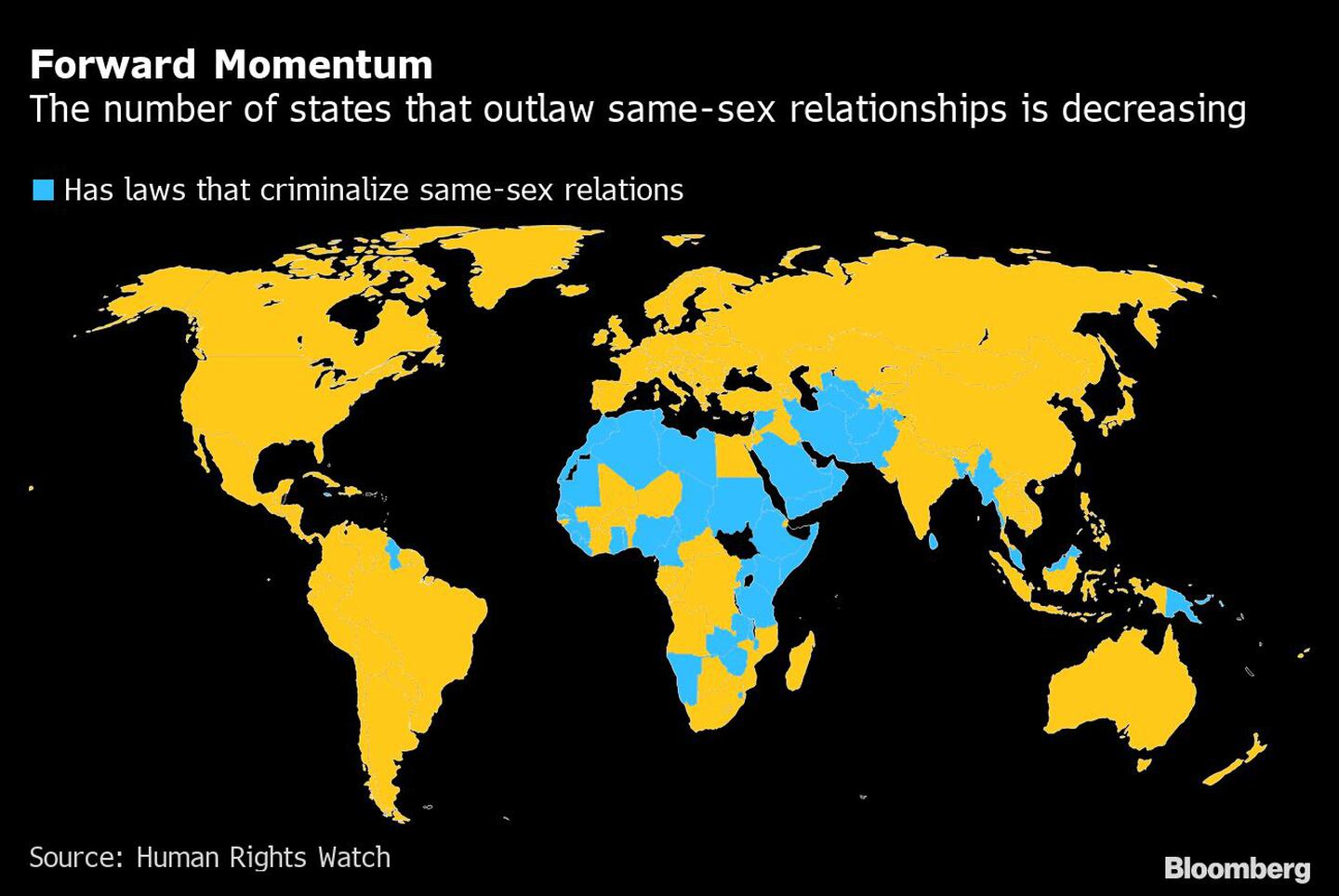 Disminuye el número de Estados que prohíben las relaciones entre personas del mismo sexodfd