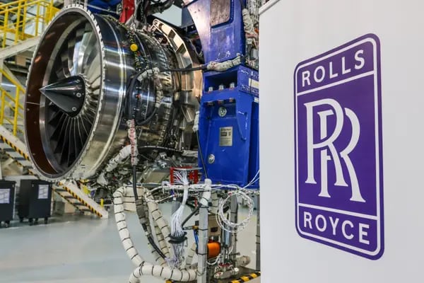 Un motor a reacción Rolls Royce