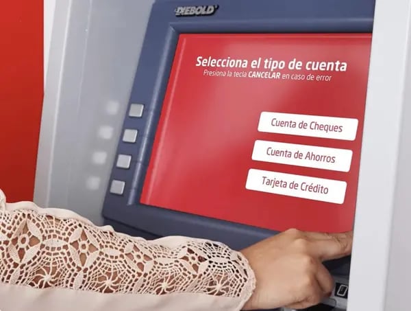 Un cajero automático de Banco Atlántida.