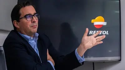 El director general de Repsol Exploración México, Sergio Limardo, durante una entrevista con Bloomberg Línea en las oficinas de la empresa en Ciudad de México (Foto: Daniel Hernández).