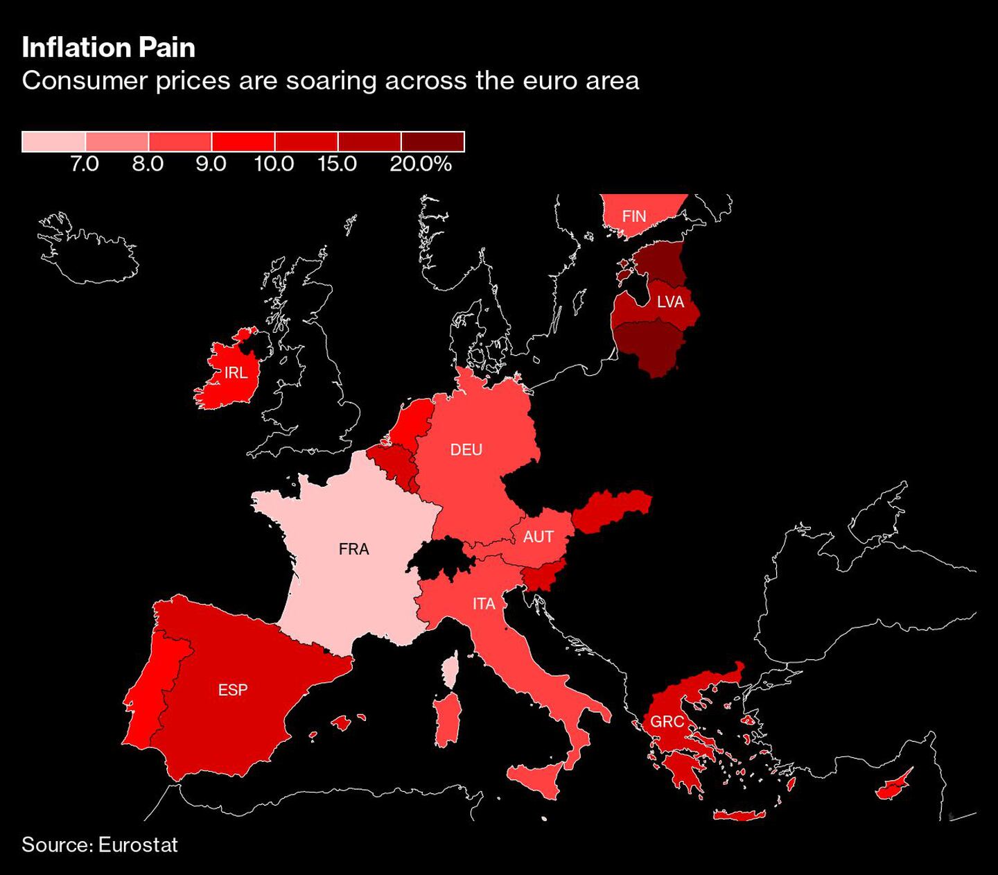 El dolor de la inflación
Los precios al consumo se disparan en toda la zona eurodfd