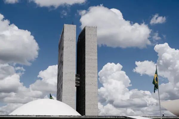 Congresso Nacional em Brasília: texto-base do projeto do novo arcabouço fiscal passa pela Câmara (Foto: Gustavo Minas/Bloomberg)