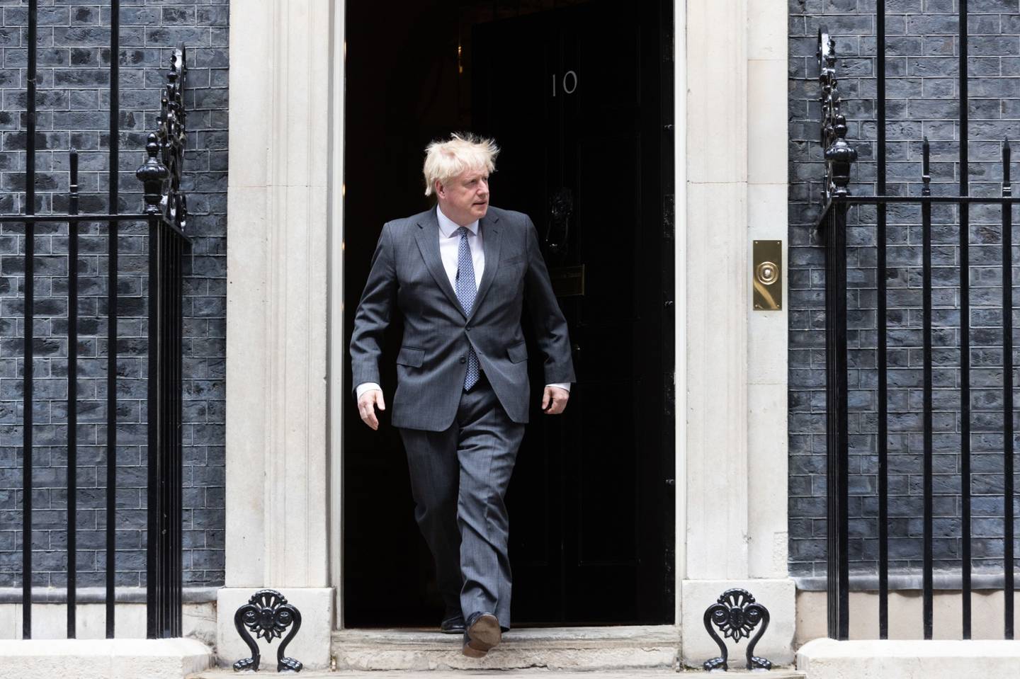 Boris Johnson, primer ministro del Reino Unido, en el número 10 de Downing Street en Londres, Reino Unido, el lunes 13 de junio de 2022.