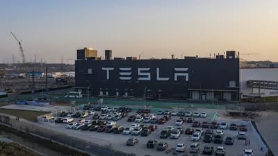 Una planta de Tesla en China.